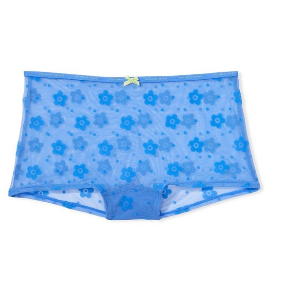 NWT Victoria’s Secret Boy Short/Shorty Panties in Mesh Daisy - Picture 3 of 13